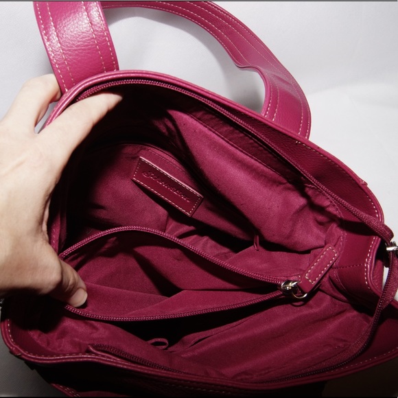 Elegant Pink Leather Tote Bag - Picture 5 of 8